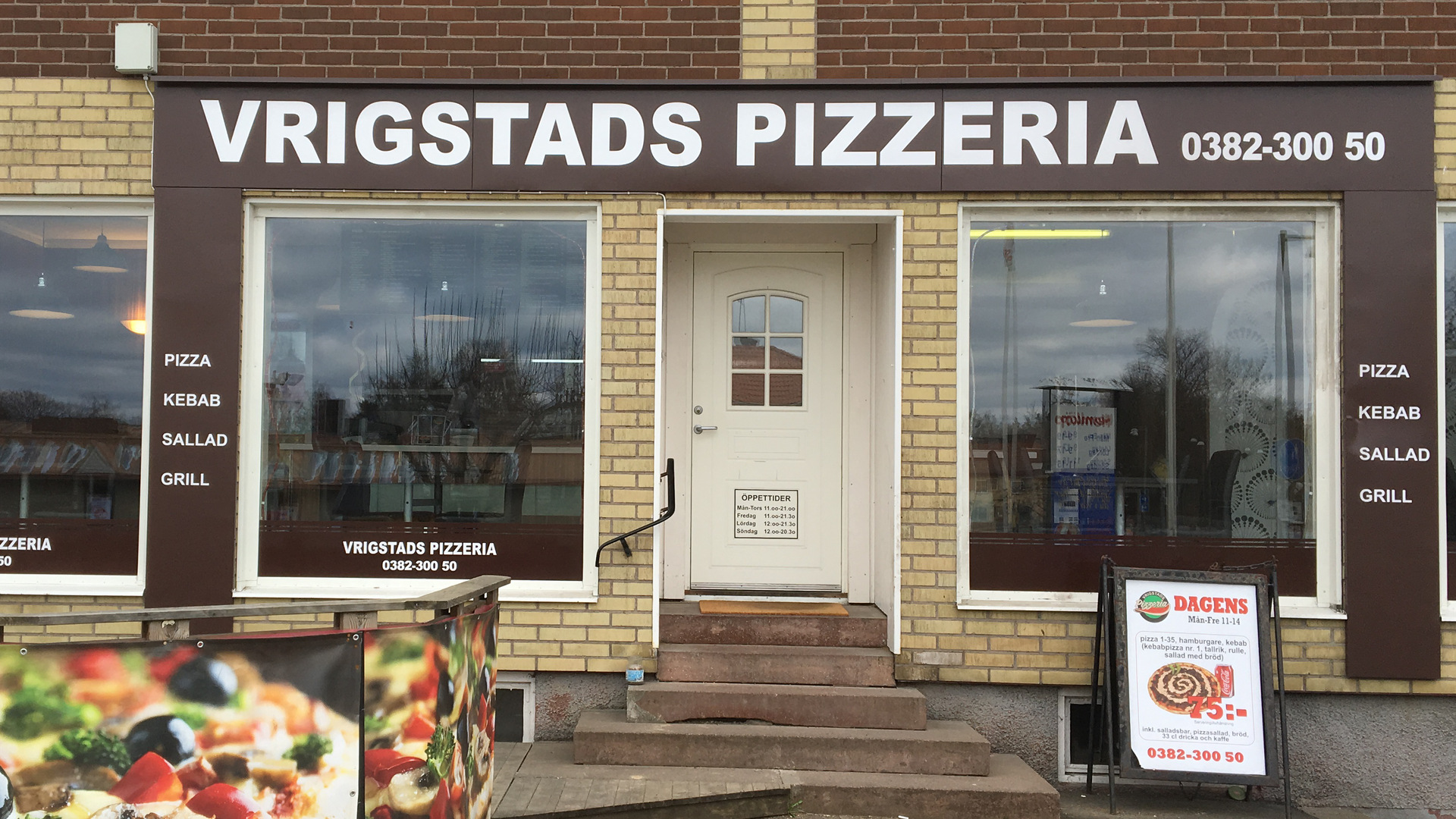 Entré till Vrigstad pizzeria